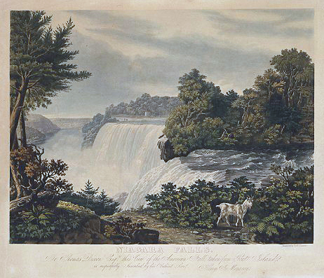 Niagara Falls. To Thomas Dixon Esq. this View of the American Fall…