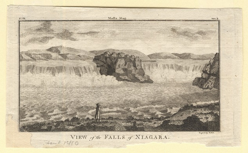View of the Falls of Niagara.