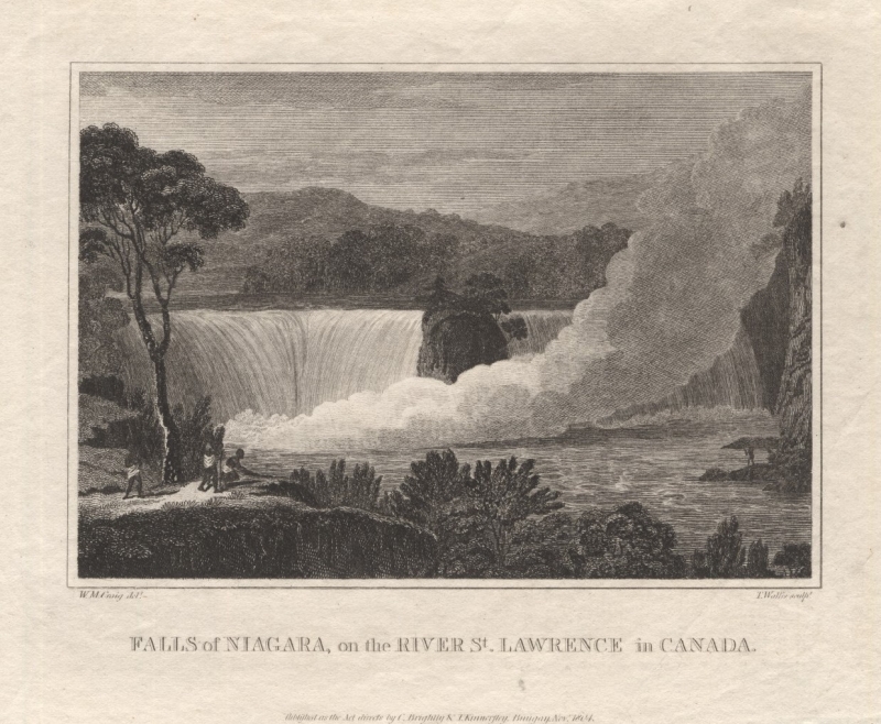 Falls of Niagara, on the River St. Lawrence in Canada.