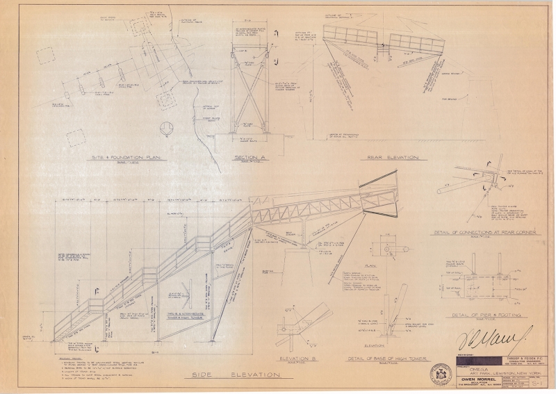 Blueprint for the Omega Project, Artpark, Lewiston, New York