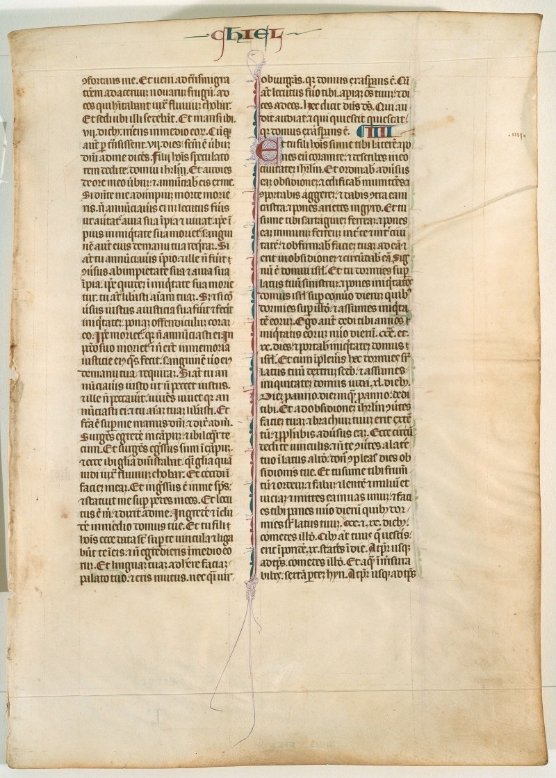 Bible page - Book of Ezechial,chapters 3,4,5 and the beginning of 6