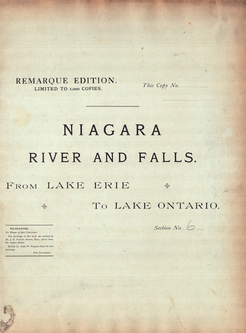 Niagara River and Falls. From Lake Erie to Lake Ontario.