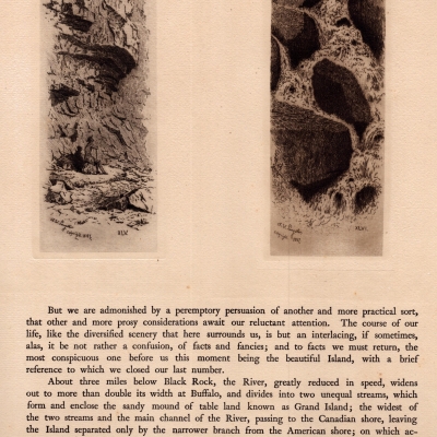 Under the Cliff, Goat Island, Cascade, below Terrapin Point, 1887