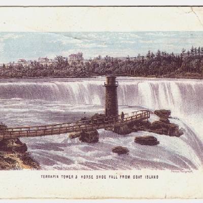 Terrapin Tower & Horse Shoe Fall from Goat Island