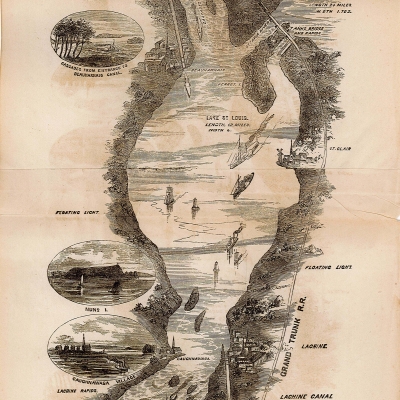 Map detail of the St. Lawrence River