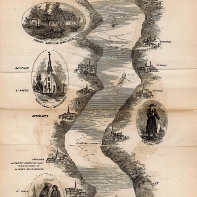 Map detail of the St. Lawrence River