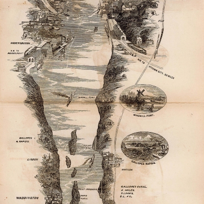 Map detail of the St. Lawrence River